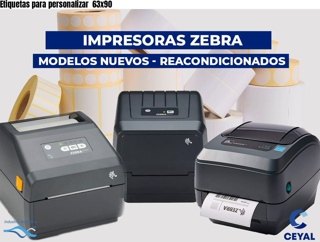 Etiquetas para personalizar 63x90
