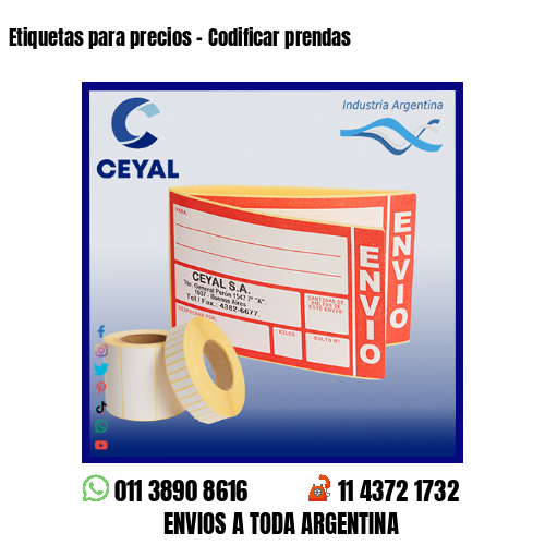Etiquetas para precios – Codificar prendas