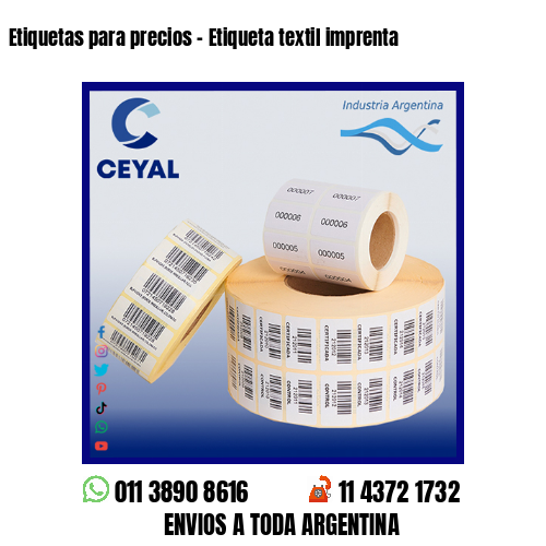 Etiquetas para precios – Etiqueta textil imprenta