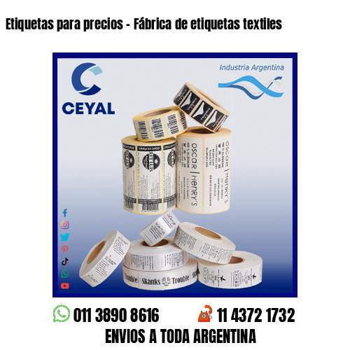 Etiquetas para precios – Fábrica de etiquetas textiles