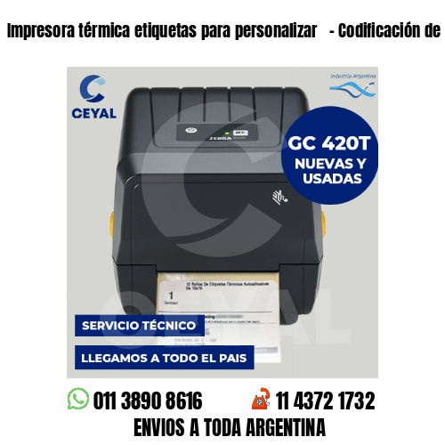 Impresora térmica etiquetas para personalizar   – Codificación de prendas