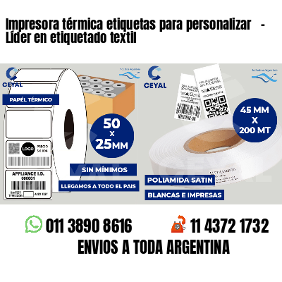 Impresora térmica etiquetas para personalizar   - Líder en etiquetado textil