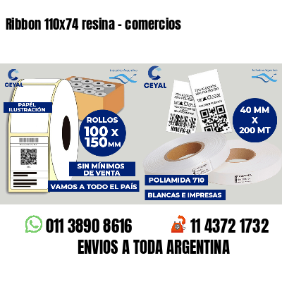 Ribbon 110x74 resina - comercios
