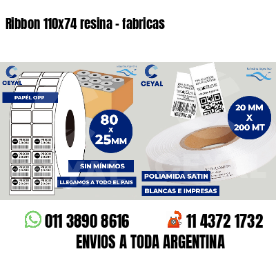 Ribbon 110x74 resina - fabricas