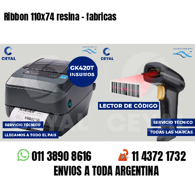 Ribbon 110x74 resina - fabricas