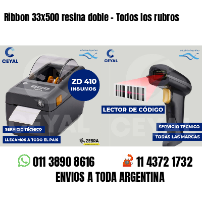 Ribbon 33x500 resina doble - Todos los rubros