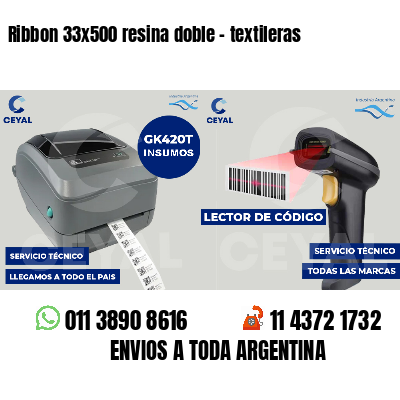 Ribbon 33x500 resina doble - textileras