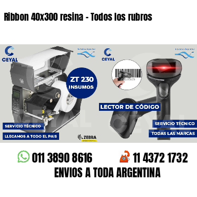 Ribbon 40x300 resina - Todos los rubros