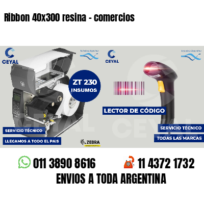 Ribbon 40x300 resina - comercios