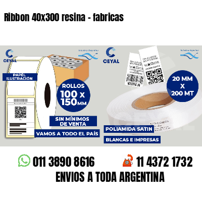 Ribbon 40x300 resina - fabricas