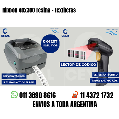 Ribbon 40x300 resina - textileras