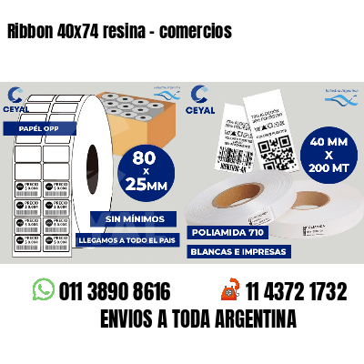 Ribbon 40x74 resina - comercios