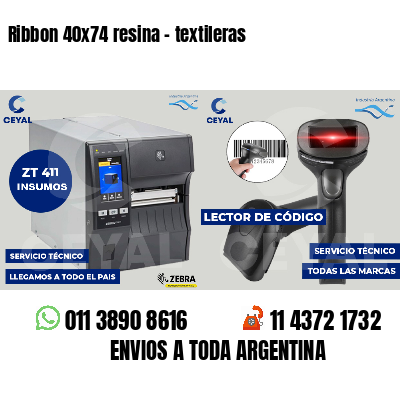 Ribbon 40x74 resina - textileras