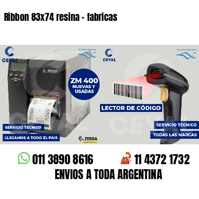 Ribbon 83x74 resina - fabricas