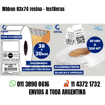 Ribbon 83x74 resina - textileras