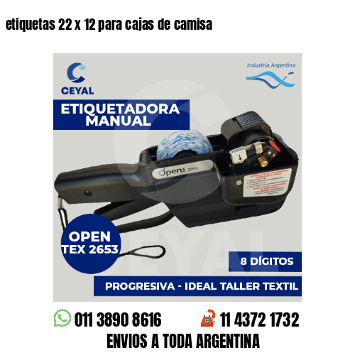 etiquetas 22 x 12 para cajas de camisa 