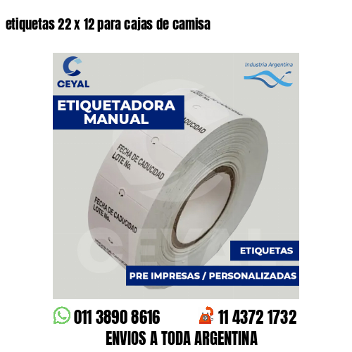 etiquetas 22 x 12 para cajas de camisa 