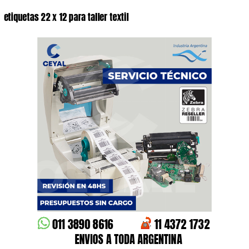 etiquetas 22 x 12 para taller textil
