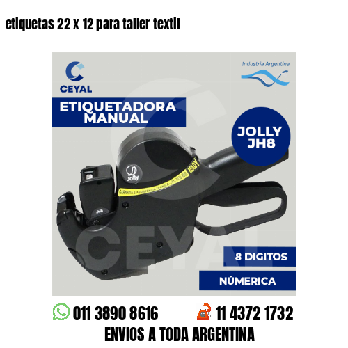 etiquetas 22 x 12 para taller textil