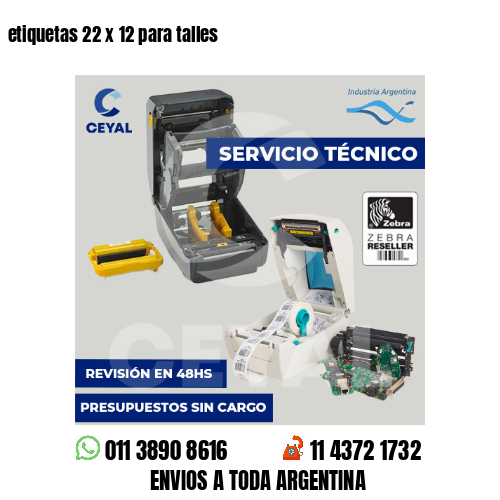 etiquetas 22 x 12 para talles