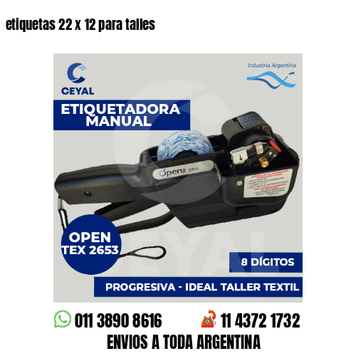 etiquetas 22 x 12 para talles