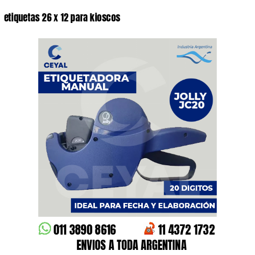 etiquetas 26 x 12 para kioscos