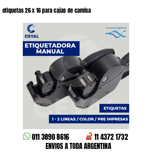 etiquetas 26 x 16 para cajas de camisa 