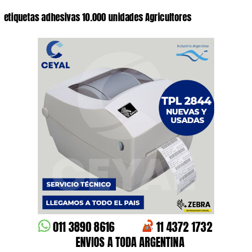 etiquetas adhesivas 10.000 unidades Agricultores