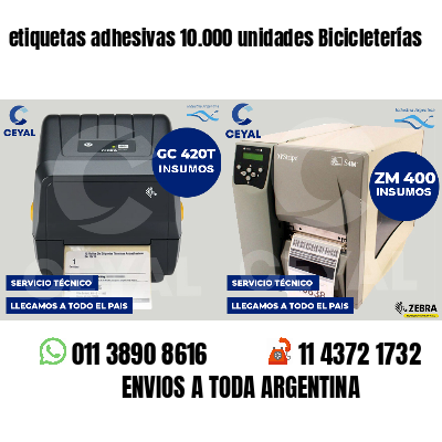 etiquetas adhesivas 10.000 unidades Bicicleterías