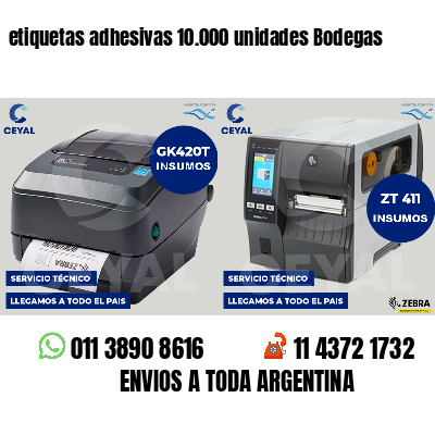 etiquetas adhesivas 10.000 unidades Bodegas