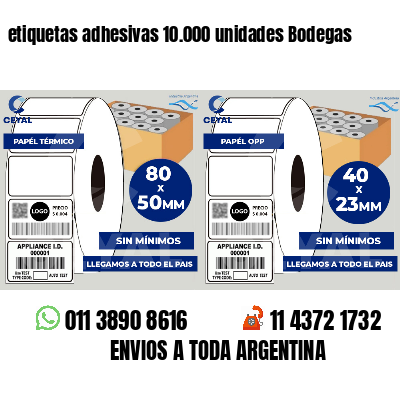 etiquetas adhesivas 10.000 unidades Bodegas