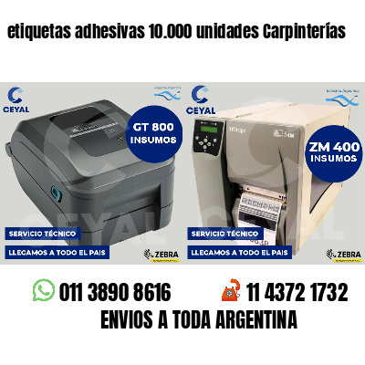 etiquetas adhesivas 10.000 unidades Carpinterías