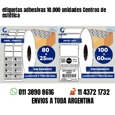 etiquetas adhesivas 10.000 unidades Centros de estética