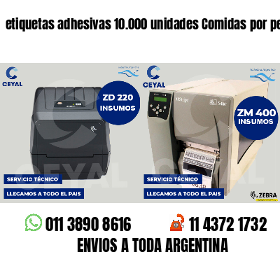 etiquetas adhesivas 10.000 unidades Comidas por peso