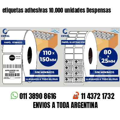 etiquetas adhesivas 10.000 unidades Despensas