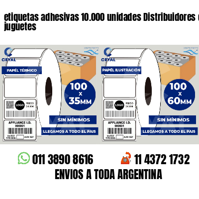 etiquetas adhesivas 10.000 unidades Distribuidores de juguetes