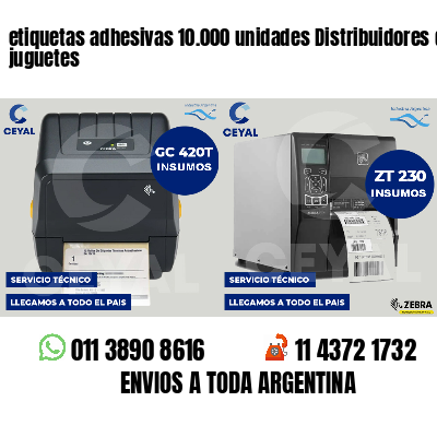 etiquetas adhesivas 10.000 unidades Distribuidores de juguetes
