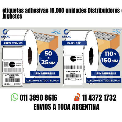 etiquetas adhesivas 10.000 unidades Distribuidores de juguetes