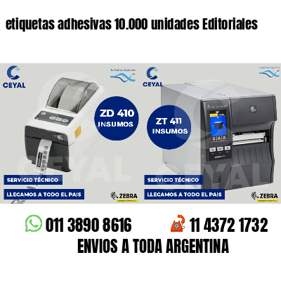 etiquetas adhesivas 10.000 unidades Editoriales