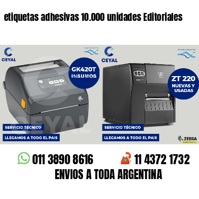 etiquetas adhesivas 10.000 unidades Editoriales