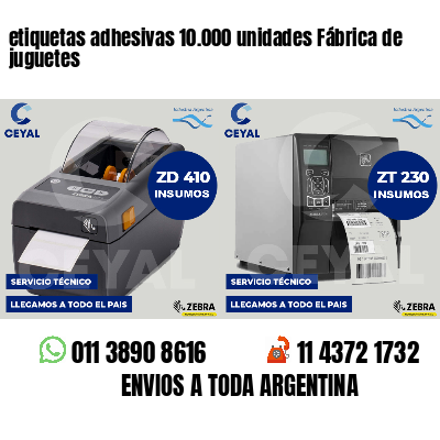 etiquetas adhesivas 10.000 unidades Fábrica de juguetes