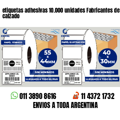 etiquetas adhesivas 10.000 unidades Fabricantes de calzado