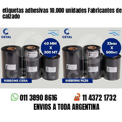 etiquetas adhesivas 10.000 unidades Fabricantes de calzado