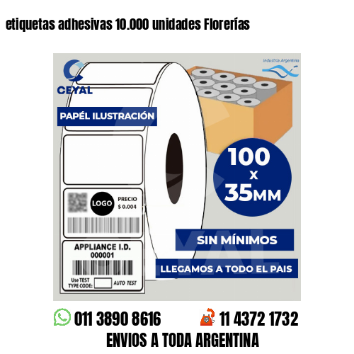 etiquetas adhesivas 10.000 unidades Florerías