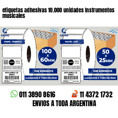etiquetas adhesivas 10.000 unidades Instrumentos musicales