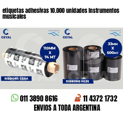 etiquetas adhesivas 10.000 unidades Instrumentos musicales