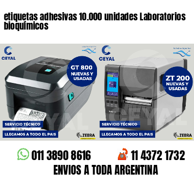 etiquetas adhesivas 10.000 unidades Laboratorios bioquímicos