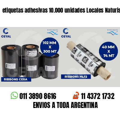 etiquetas adhesivas 10.000 unidades Locales Naturistas