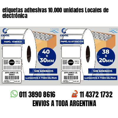 etiquetas adhesivas 10.000 unidades Locales de electrónica