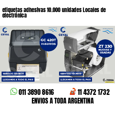 etiquetas adhesivas 10.000 unidades Locales de electrónica